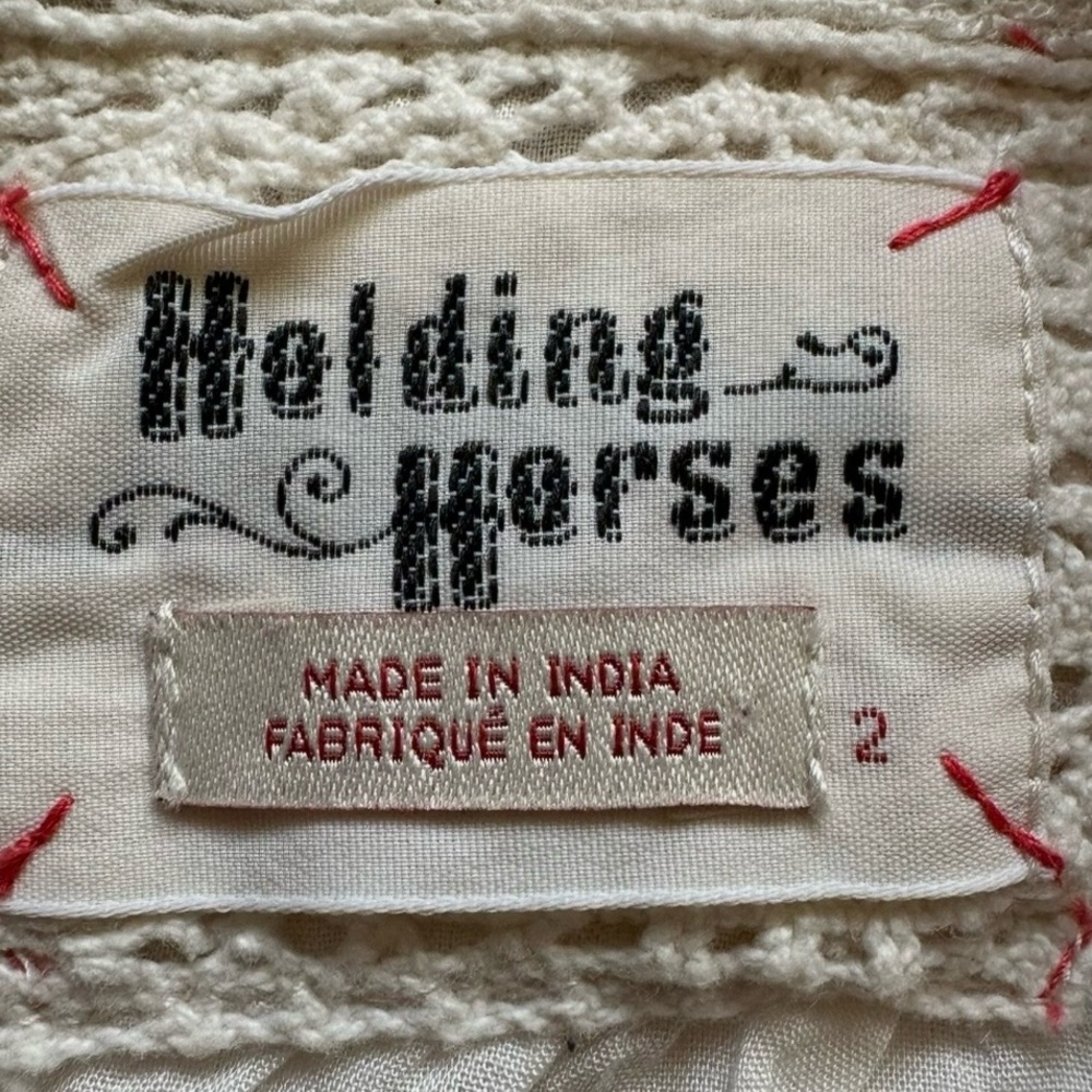 Anthropologie Holding Horses Avery Striped Fringe Faux Wrap Mini Skirt - 2 - Picture 11 of 13